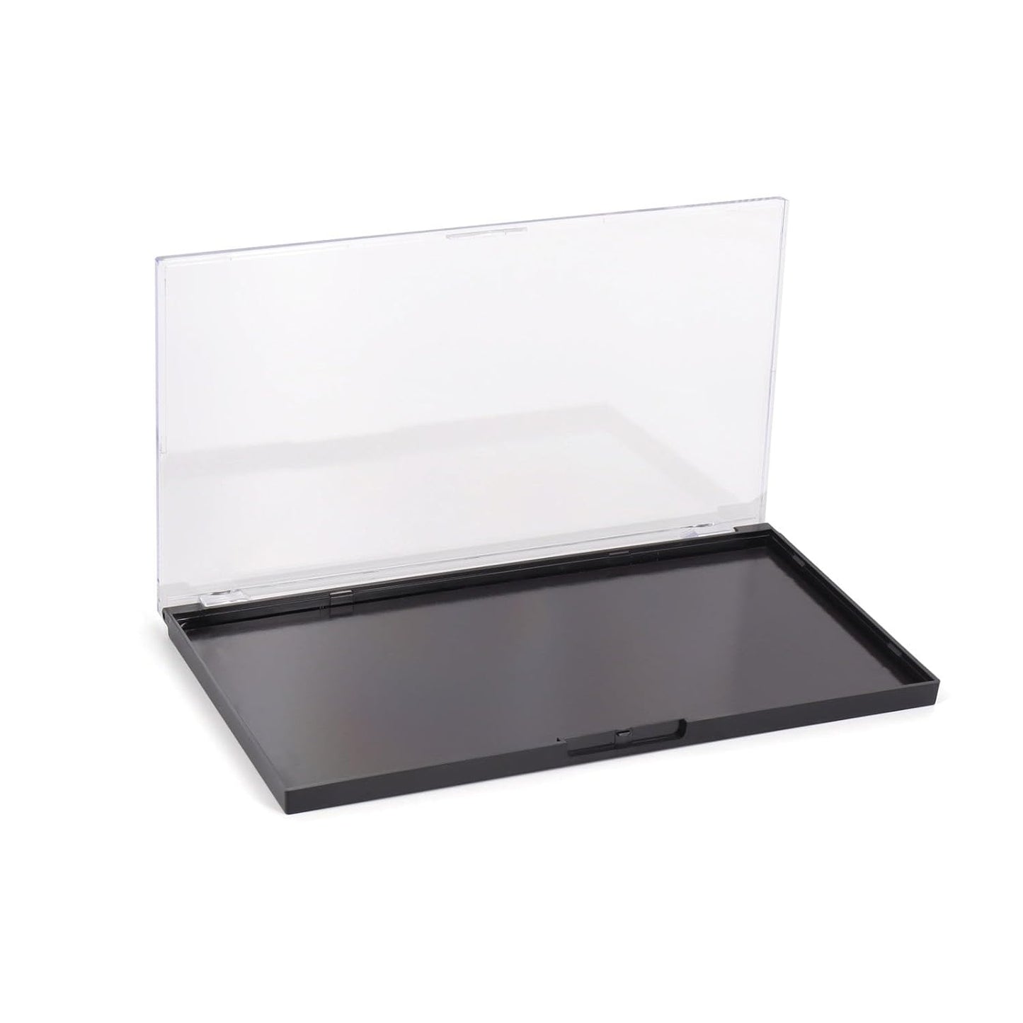 Magnetic Makeup Palette with Clear Top, 3Pack Empty Eyeshadow Pan Dispensing Storage Box with 60Pcs Adhesive Metal Stickers for DIY Cosmetics Lipstick Blush Powder-7.71”X4.33”Palette