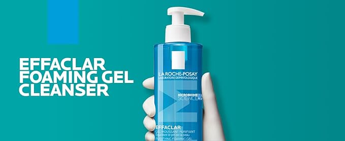 La Roche-Posay Effaclar Purifying Foaming Gel Cleanser for Oily Skin,With Zinc Pidolate To Remove Excess Oil & Shine,Alcohol Free & Oil Free,Sensitive Skin Tested,(Pack of 2)