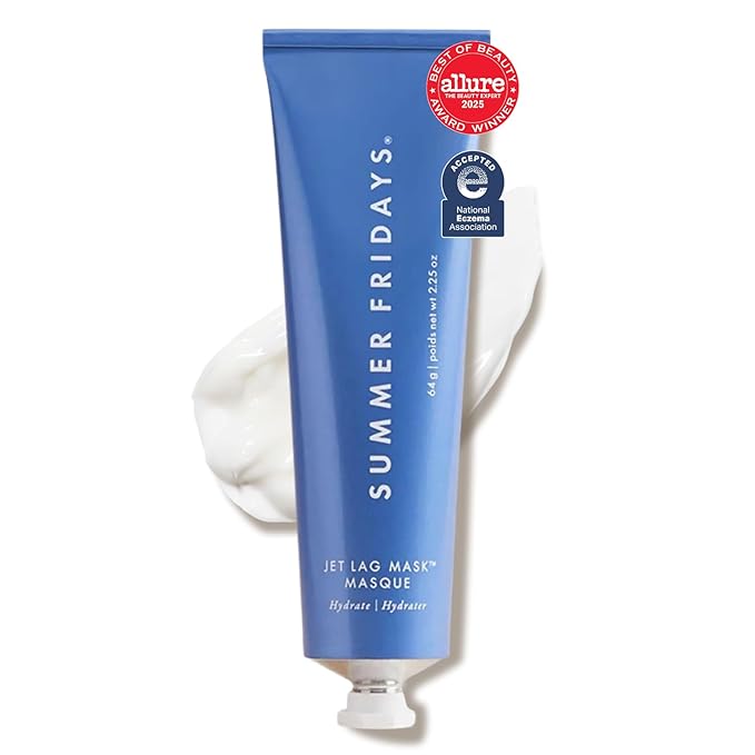 Summer Fridays Jet Lag Mask - Hydrating Face Moisturizer + Mask - Enriched with Hyaluronic Acid, Niacinamide, Glycerin + Antioxidants Helps Nourish Skin for a Renewed + Radiant Complexion (2.25 Oz)