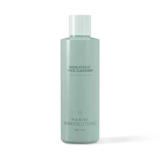 Marini SkinSolutions Bioglycolic Face Cleanser - Gentle Resurfacing Facial Wash with Glycolic Acid - Non Foaming, Non Irritating - Cruelty Free - Made in the USA - 6 fl oz