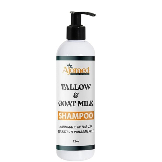 Tallow & Goat Milk Shampoo - Organic Hair Growth, Moisturizing, Handmade (Shampoo 12 Oz)