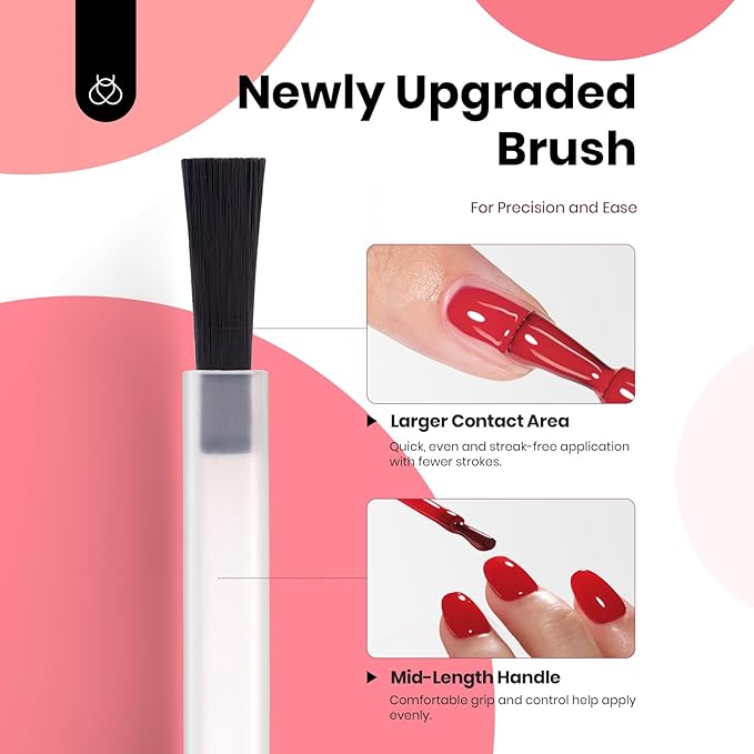 Beetles Red Purple Gel Polish Set - Spring Valentines Gel Polish Set 6 Colors Red Purple Pink 15ML Hema Free Soak off Uv Led Lamp Nail Art DIY Salon Manicure Gifts for Women Fiery Passion