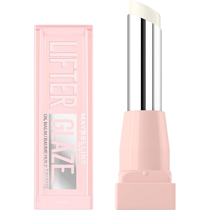 MAYBELLINE Lifter Glaze Oil Balm with Hyaluronic Acid and Hydrating Oil Blend, Lip Balm with 24HRs of Smooth, Moisturizing Shine, Clear Crave (Crystal Clear)