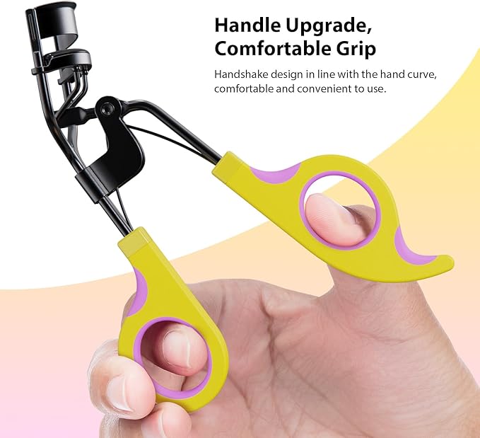 Kaasage Eyelash Curler with Pads, Lash Curler with 5 Extra Silicone Replacement Pads, Achieve Perfect Curls in 5 Seconds
