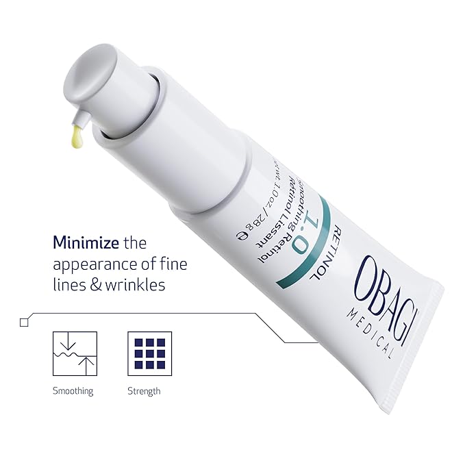 Obagi Medical Retinol 1.0 Cream - High Concentration Retinol Helps Reduce the Appearance of Fine Lines and Wrinkles & Smooth Texture with Minimal Irritation - 1 oz