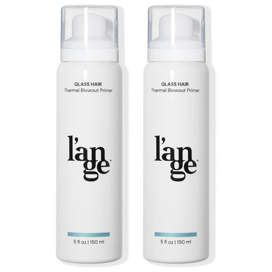 L'ANGE HAIR Glass Hair Thermal Blowout Primer | Heat Protectant Spray for Frizz Control & Shine | Blow Dry Support Styling Mist | For All Hair Types | 5 fl oz (2-Pack)