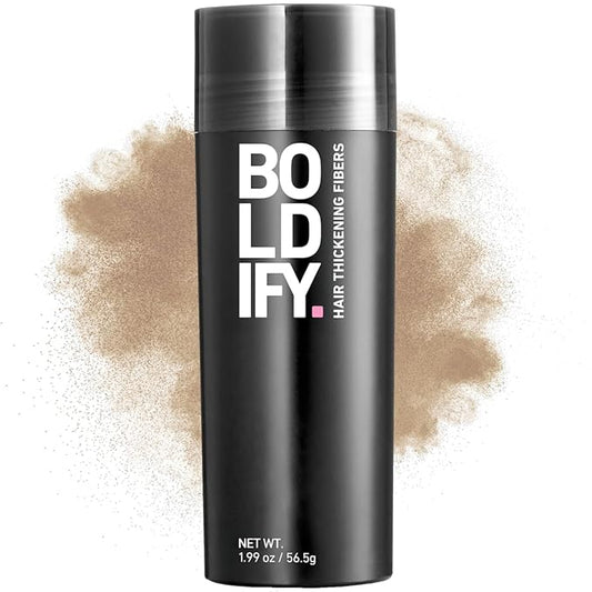 BOLDIFY Hair Fibers (56.5g) Fill In Fine and Thinning Hair for an Instantly Thicker & Fuller Look - Best Value & Superior Formula -14 Shades for Women & Men - Dark Blonde