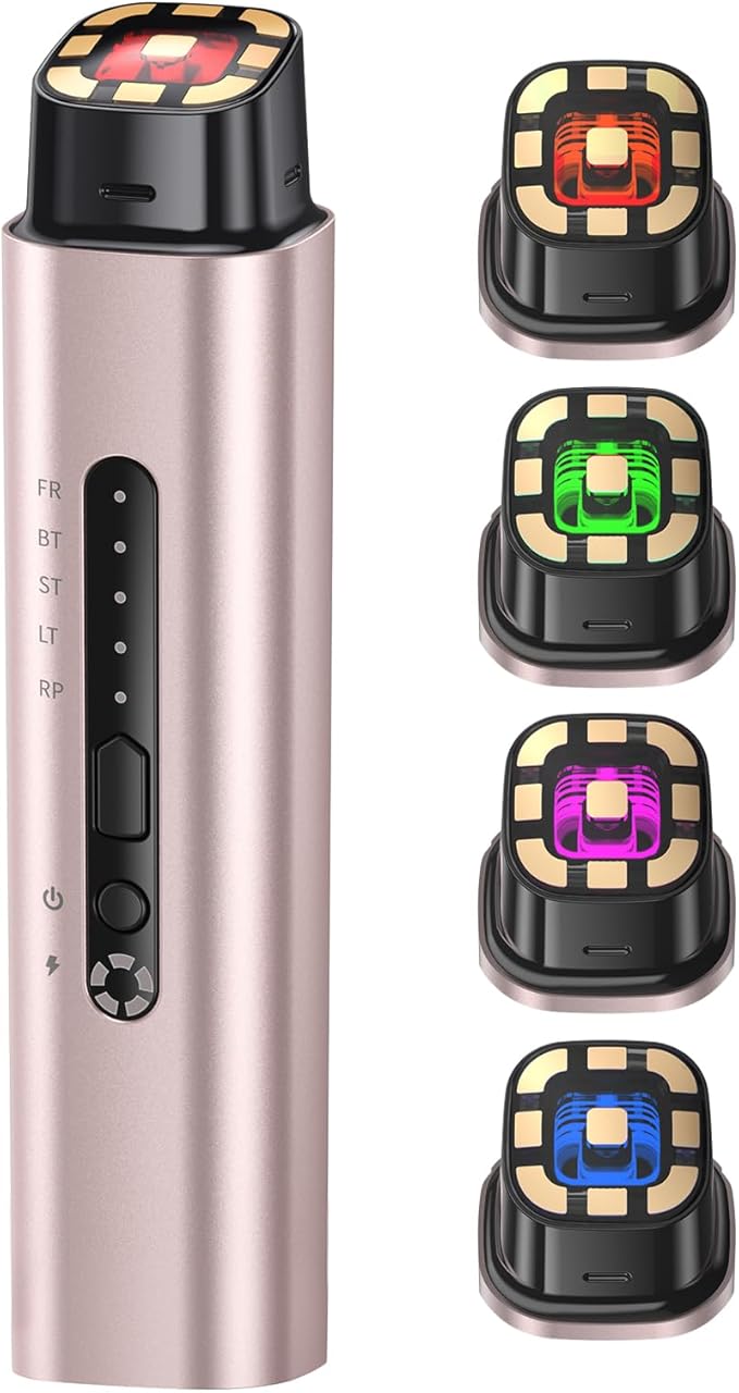 5-in-1 Mutifunctional Face Massager Tool - Skin Tightening & Lifting Device - 5 Color Face Light Therapy Device - Professional Skin Care Beauty Devices for Face, Neck, and Eyes