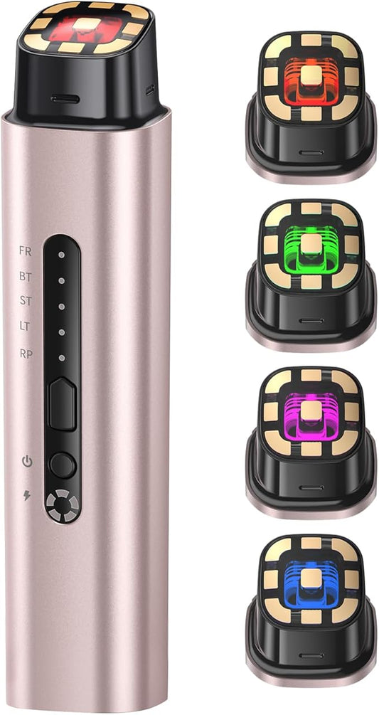 5-in-1 Mutifunctional Face Massager Tool - Skin Tightening & Lifting Device - 5 Color Face Light Therapy Device - Professional Skin Care Beauty Devices for Face, Neck, and Eyes