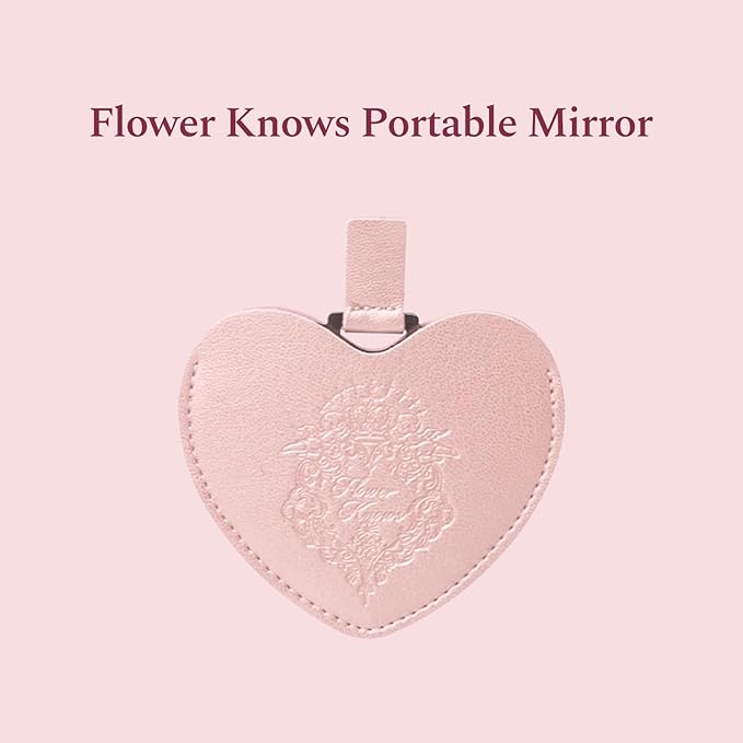 Flower Knows Feb-Blush Bliss Makeup Box Set,8-Piece Beauty Kit,Includes Make-up Palette,Lipgloss,Eyeshadow,Blush,Powder Bag Charm,Mirror,Wishes Card,Box,Perfect Valentine,Make Up Gift for Women&Girls