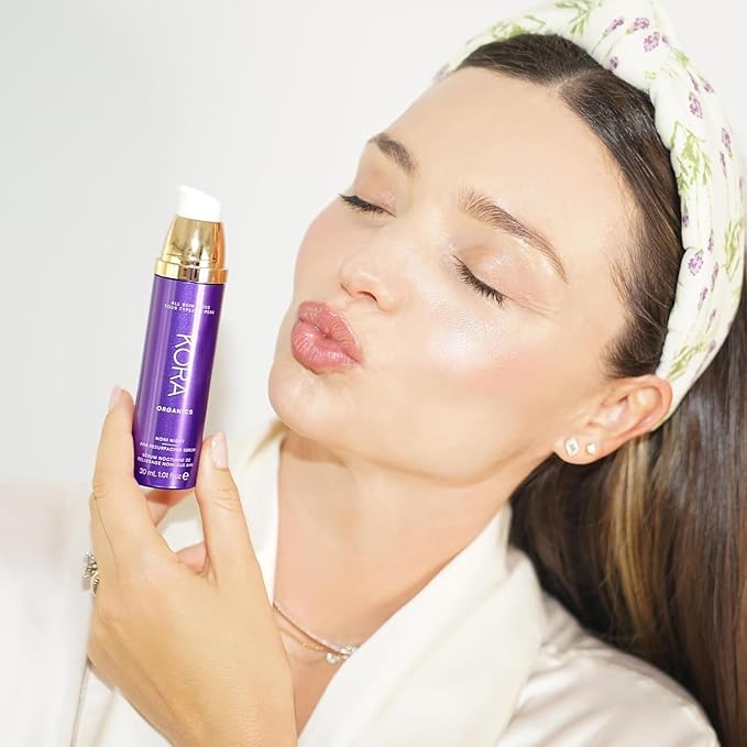 KORA Organics Noni Night AHA Resurfacing Serum, Smooth & Refine, Certified Organic, Cruelty Free, 1.01 fl oz