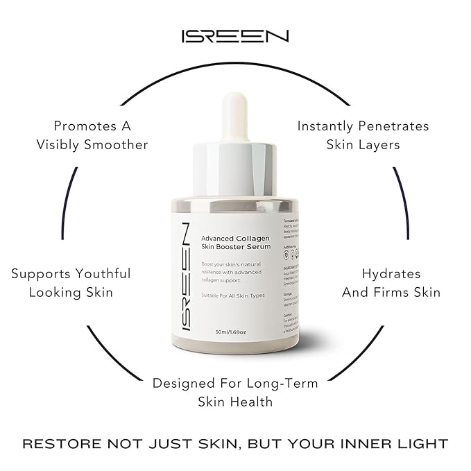 Advanced Collagen Serum Korean for Skin Booster | Dermatologist Tested with Hyaluronic Acid, Niacinamide & Ginseng |Korean Serum for glow & Radiance for All Skin | 50ml