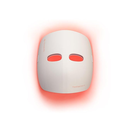 TheraFace Therabody Mask Glo - Cordless LED Skincare Face Mask with Red/Blue/Infrared Light & Relaxing Scalp Massage for Glowing, Healthier-Looking Skin - FDA Cleared