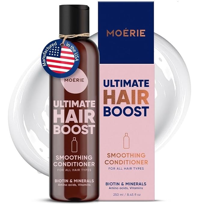 Moerie Ultimate Hair Growth Conditioner – For Longer, Thicker, Fuller Hair - Vegan Friendly Volumizing Hair Products – Paraben & Silicone Free – All Hair Types – Reverse Hair Loss – 8.45 fl oz (250ml)