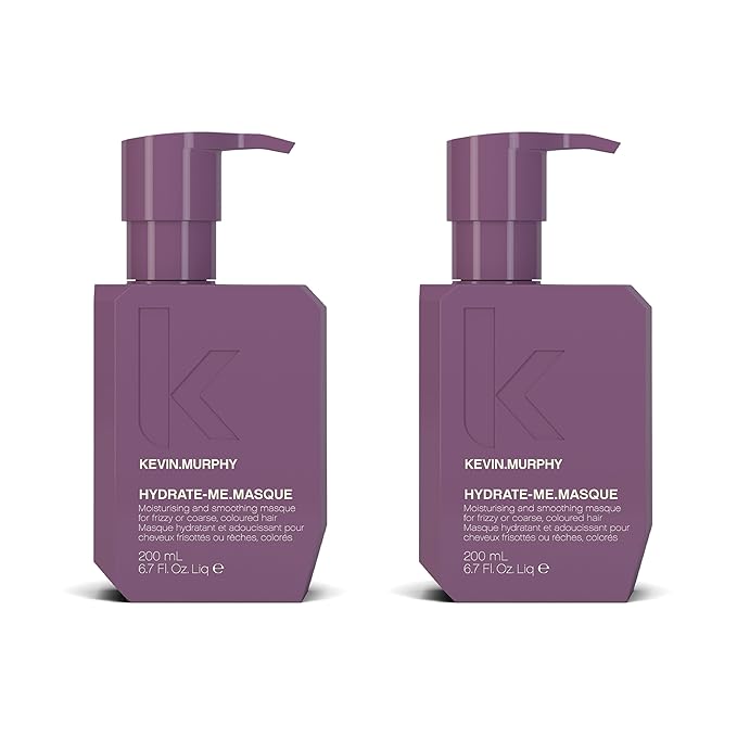 KEVIN.MURPHY HYDRATE-ME.MASQUE - Hair Masque for Damaged, Normal to Dry Hair - Repair Formula with Baobab Seed Oil & Rose Hip - Sulphate Free - 200 mL / 6.7 fl oz (Pack of 2)