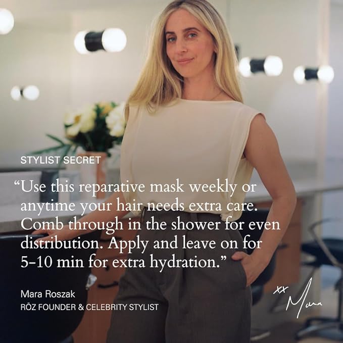 RŌZ Foundation Mask – Hydrating & Repairing Hair Treatment for All Hair Types – Deep Conditioning to Strengthen, Smooth & Nourish – Vegan, Color Safe, Silicone Free