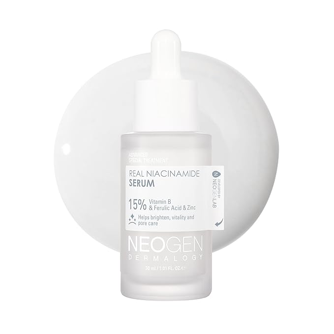 DERMALOGY by NEOGEN Real 15% Niacinamide Serum, Pore Minimizing & Dark Spot Correcting Face Serum with Zinc, Hydrating Vegan Korean Skincare, 1.01 fl oz (30 ml)