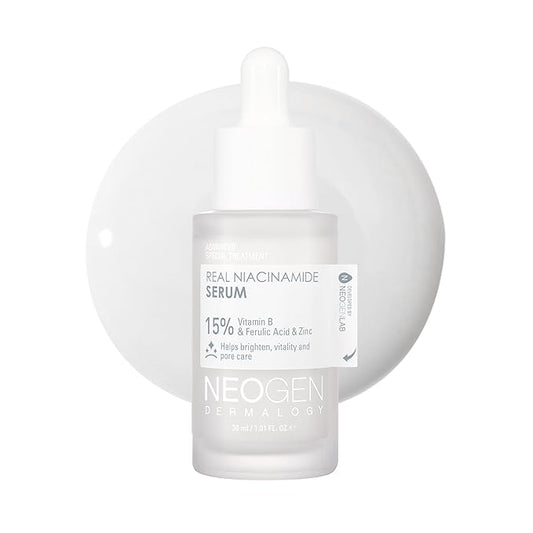 DERMALOGY by NEOGEN Real 15% Niacinamide Serum, Pore Minimizing & Dark Spot Correcting Face Serum with Zinc, Hydrating Vegan Korean Skincare, 1.01 fl oz (30 ml)