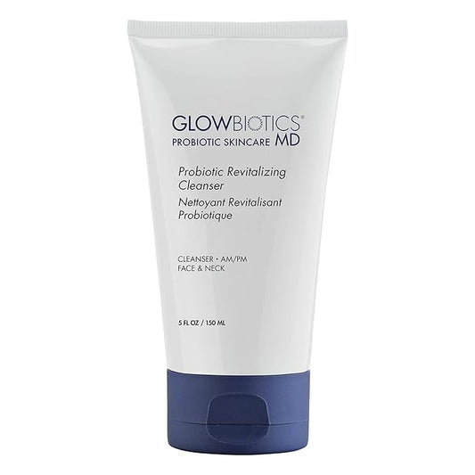 Glowbiotics Probiotic Revitalizing Cleanser - Anti-Aging Face Wash with Peptides - 5 oz - Hydrating Gel for Hormonal, Dry & Mature Skin