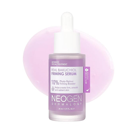 NEOGENDERMALOGY Real Bakuchiol Firming Serum 1.01 Fl Oz (30ml) - Natural Retinol Alternative for Sensitive skin, Day & Night Facial Serum Firms & Minimizes Fine Lines - Korean Skin Care
