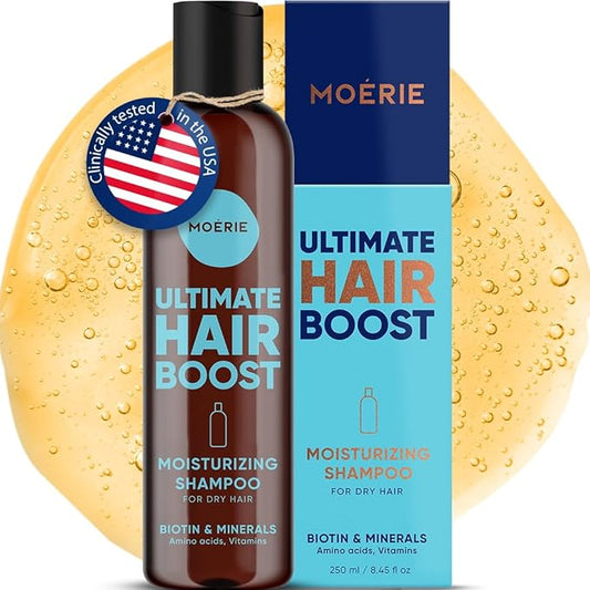 Moerie Ultimate Hair Growth Shampoo – For Longer, Thicker, Fuller Hair - Vegan Friendly Volumizing Hair Products – Paraben & Silicone Free – All Hair Types