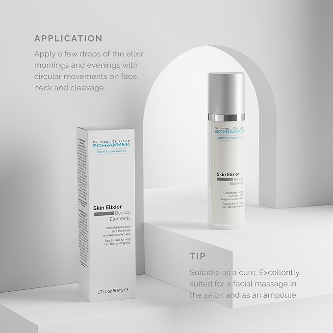 Skin Elixir (50 ml) - Botanical Beauty Fluid with Hyaluronic Acid & Coenzyme Q10-24h Hydration & Makeup Base - Paraben-Free - Dr Schrammek