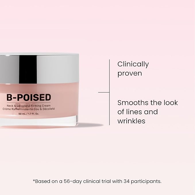 MAËLYS B-POISED Neck Firming Cream - Neck & Décolleté Firming, Tightening, and Anti-Aging Cream for Wrinkles with Brazilian Peppertree, Linoleic Acid, and Kangaroo Flower (1.7 Fl Oz)