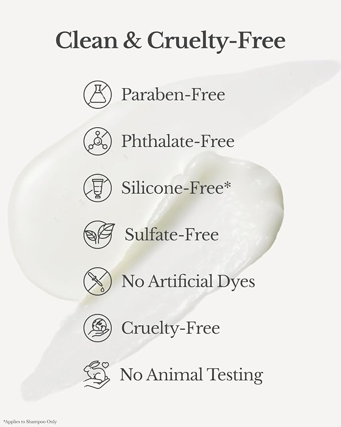 Shampoo & Conditioner Set, Hydrating & Moisturizing for Dry, Damaged, Color-Treated Hair, Paraben & Sulfate Free, Clean Hair Shampoo & Conditioner for Women & Men, White (8.5 fl oz Each)