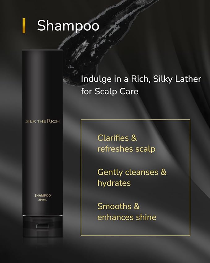 Shampoo & Conditioner Set, Clarifying & Moisturizing for Dry, Itchy Scalp & Damaged Hair, Color-Safe, Sulfate & Paraben Free Shampoo & Conditioner for Women & Men, Black (8.5 fl oz Each)