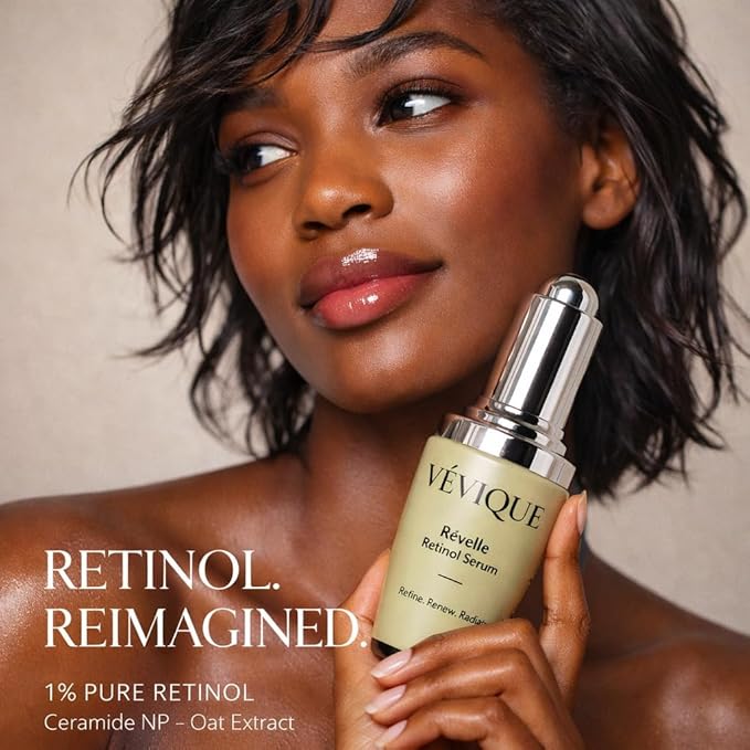 Révelle Retinol Serum – Anti-Aging Retinol Serum,1% Pure Retinol with Ceramide NP & Oat Extract, Smooths Wrinkles & Fine Lines, Gentle Formula for Sensitive Skin, 1 fl oz