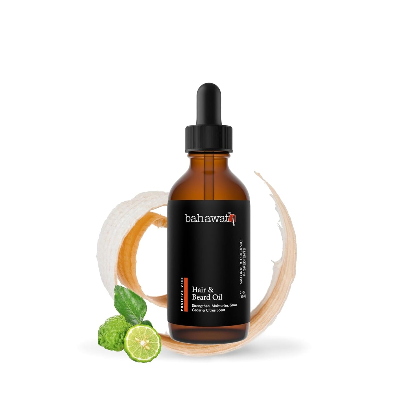 Premium Beard Oil Conditioner & Softener - Positive Vibe - 2 ounce - Beard Itch and Dry Skin Relief - Handcrafted from Natural Ingredients - Made in the USA