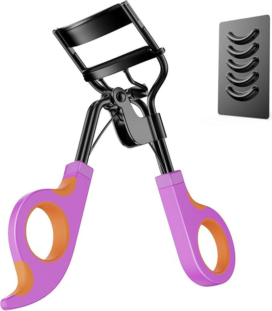 Kaasage Eyelash Curler with Pads, Lash Curler with 5 Extra Silicone Replacement Pads, Achieve Perfect Curls in 5 Seconds