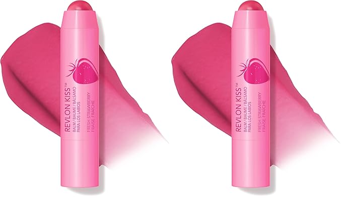 Revlon Tinted Lip Balm, SPF 20, Natural Fruit Oils | Fresh Strawberry | Pack of 2 | 0.09 Oz