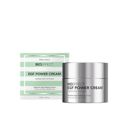 BIOEFFECT EGF Power Cream | Advanced Age-Defying Face & Neck Cream with Epidermal Growth Factor + Hyaluronic Acid + Niacinamide for Wrinkles & Age Spots | 50 mL / 1.69 oz
