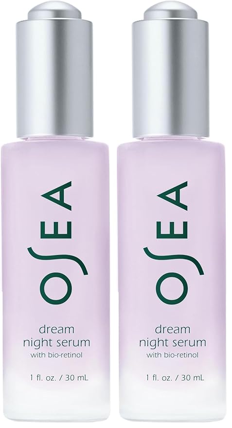 OSEA Dream Night Serum with Bio-Retinol - 1oz - Anti-Aging Night Serum for Face - Firming Peptides - Reduces Wrinkles, Firms & Brightens Skin (Pack of 2)
