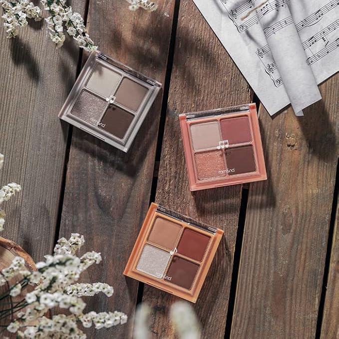 romand Better Than Eyes 6 colors | Basics Eyeshadow Palette,Velvety Texture, long-lasting makeup, Galaxy pearl glitter, MLBB, MEBB| 6g/0.21oz No.M02 DRY BUCKWHEAT FLOWER