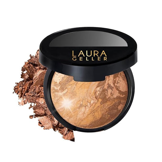 LAURA GELLER NEW YORK Baked Balance-N-Glow Illuminating Foundation - Tan - Buildable Sheer to Light Coverage - Satin Finish