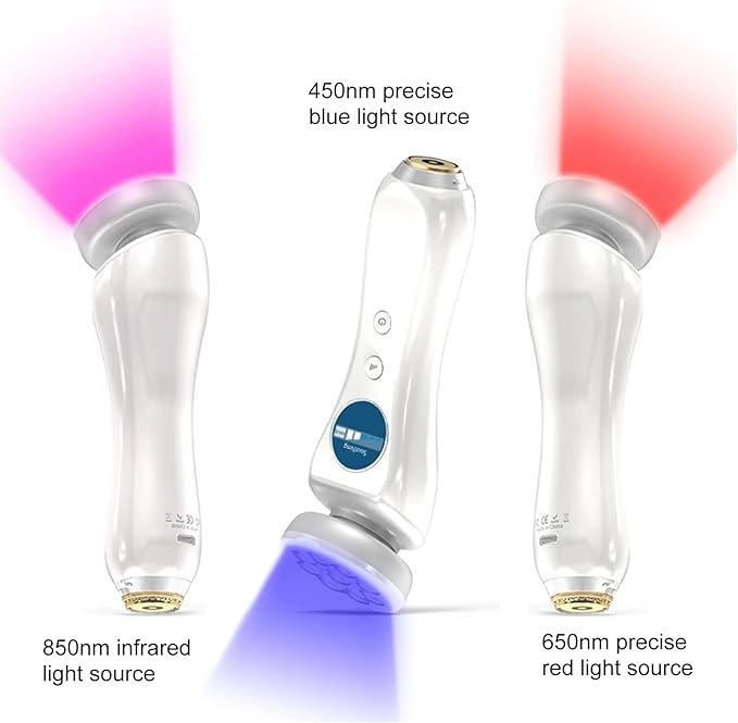 5-in-1 Beauty Massager for Face and Neck, Facial Massager for Skin Care, Red Light, Thermal, and Vibration Technologies, Improve, Firm,Tightening and Smooth Has Skin Detection Function