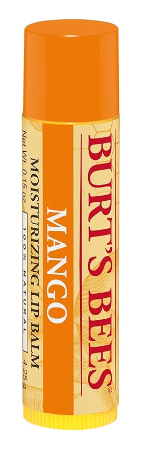 Burt's Bees Lip Balm - Mango, Lip Moisturizer With Responsibly Sourced Beeswax, Tint-Free, Natural Origin Conditioning Treatment, 2 Tubes, 0.15 oz. (Pack of 2)