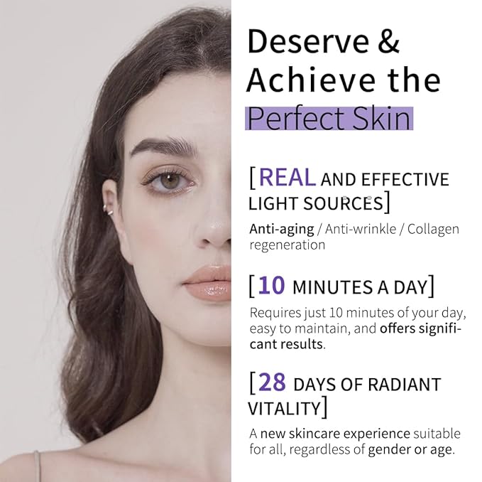 Led Face Mask, Red Light Mask for Face, Infrared, Red & Blue Light Mask for Skin Care, Wrinkle Reduction, Wireless Face Mask. (Miracle MAX RB-030)