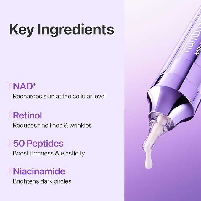 numbuzin No.9 NAD+ Lifting & Wrinkle Care Set | NAD+ BIO Lifting-sil Essence + Retinol Volumetox Eye Cream | Firming, Reduce Wrinkles, Fine Lines | Peptides | Serum for Sagging, Aging, Dull Skin