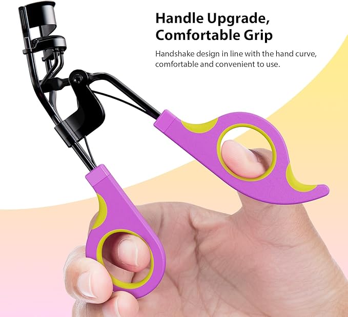 Kaasage Eyelash Curler with Pads, Lash Curler with 5 Extra Silicone Replacement Pads, Achieve Perfect Curls in 5 Seconds