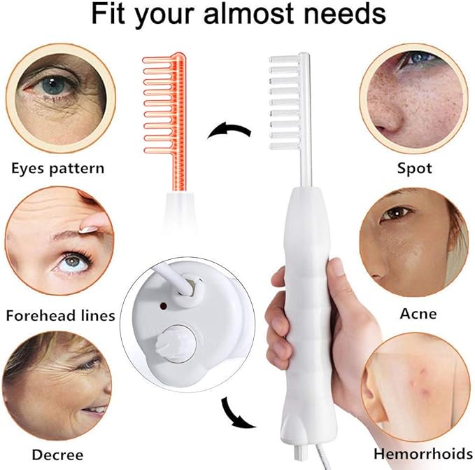 Meifuly High F Rrequency Wand Portable Machine, Portable Handheld High F requency Wand Machine with 7 Different Tubes (Multi-Colored)