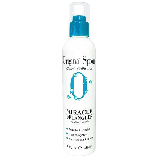 Original Sprout Miracle Detangler Spray, Lightweight Non-Greasy Leave-In Conditioner Spray for All Hair Types, Smooths, Softens & Detangles, Vegan, Cruelty-Free, Safe for Kids & Adults, 8 fl oz
