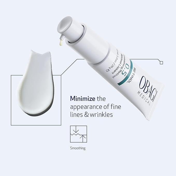 Obagi Medical Retinol 0.5 Cream - Helps Reduce the Appearance of Fine Lines and Wrinkles & Smooth Texture with Minimal Irritation - 1 oz