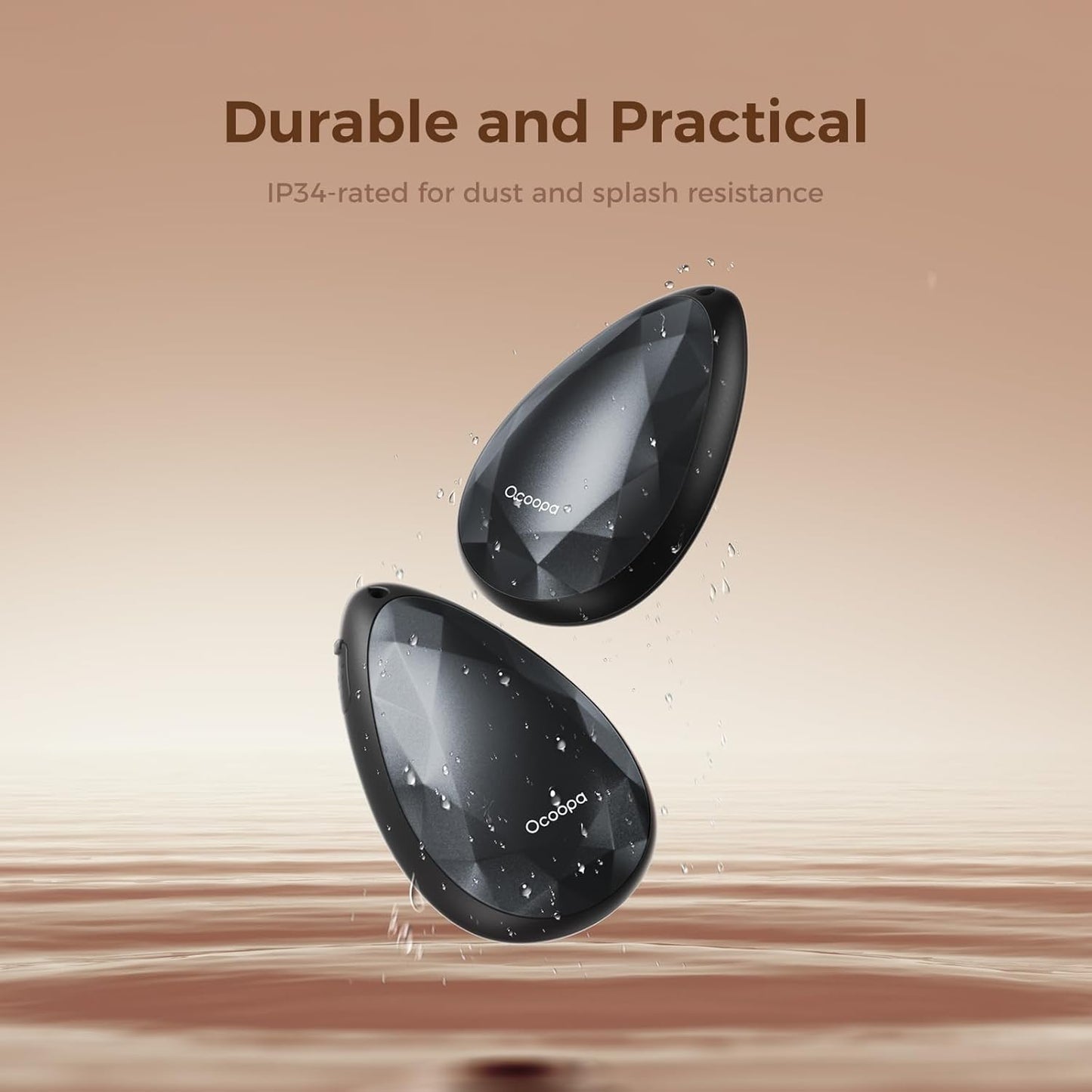 OCOOPA Women Rechargeable Hand Warmers 2 Pack, Portable, Stylish, Diamond-Shape Magnetic Electric Handwarmer, Reusable Pocket Heater, 2025 Tech Gifts for Christmas, Raynaud, Hiking, Camping, UT4 Rare