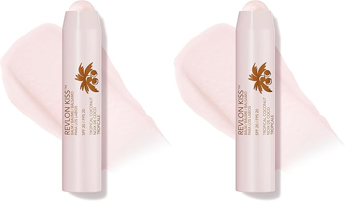 Revlon Tinted Lip Balm, SPF 20, Natural Fruit Oils | Tropical Coconut | Pack of 2 | Lasting Hydration