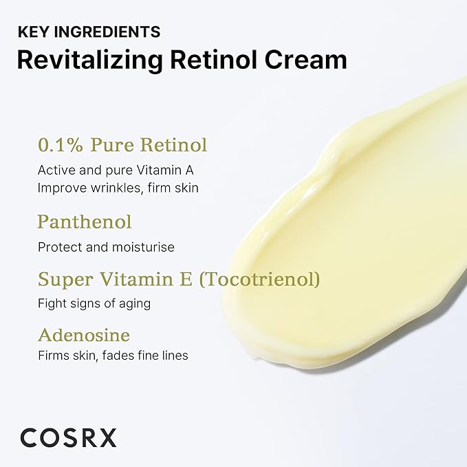 COSRX Skin Cycling Routine - Snail Mucin 96% Essence + Retinol 0.1 Cream, Recovery Set for Face and Neck, Fine Lines Spot Treatment, Repair Cream for Face