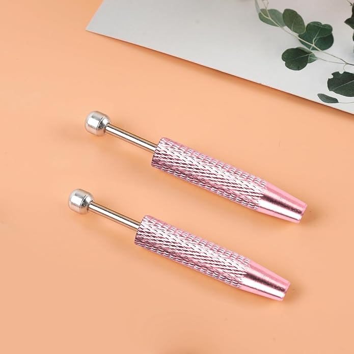 ONESING 2Pcs Piercing Ball Grabber Tool for Changing Jewelry, Stianless Steel Flat Back Earring Applicator Internally Threaded Push Pin Piercing Grabber Tool, Anti Slip 4 Claw Gem Ball Grabber Tool