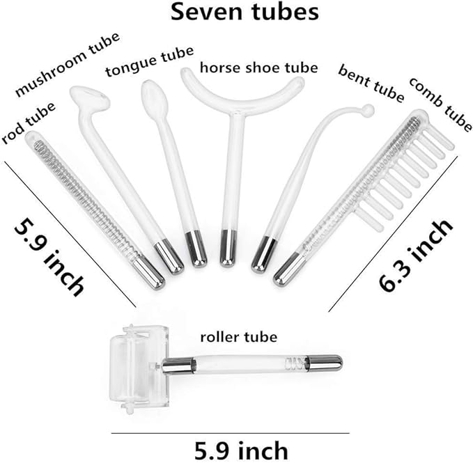 Meifuly High F Rrequency Wand Portable Machine, Portable Handheld High F requency Wand Machine with 7 Different Tubes (Multi-Colored)